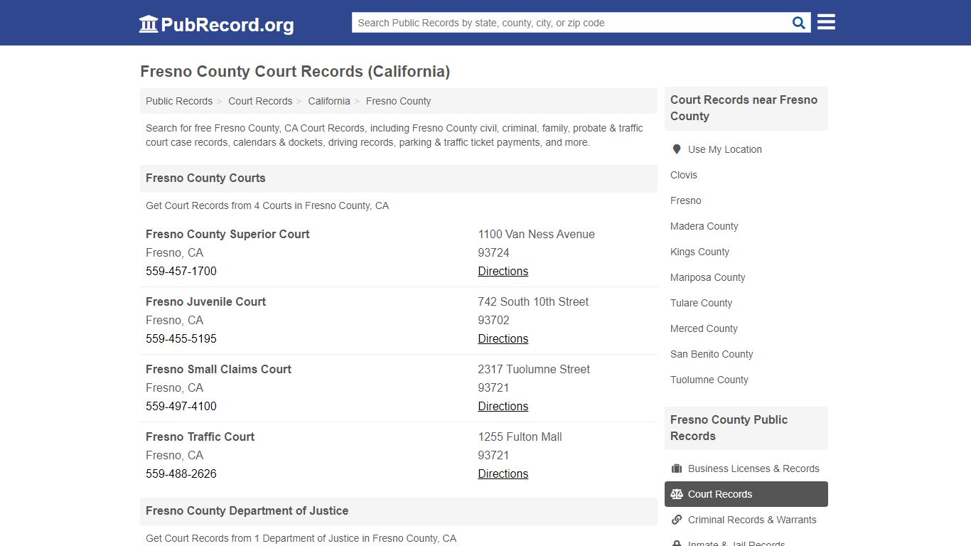 Free Fresno County Court Records (California Court Records) - PubRecord.org