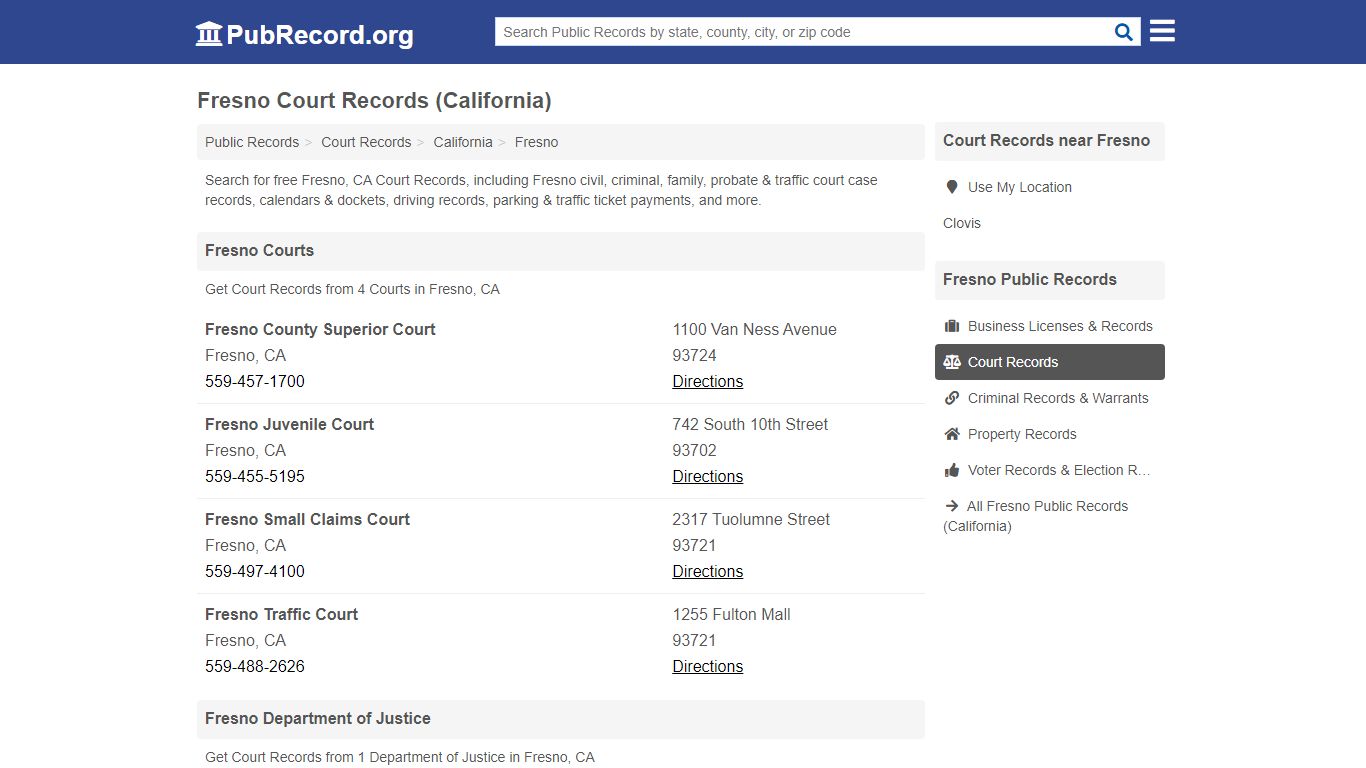 Free Fresno Court Records (California Court Records)